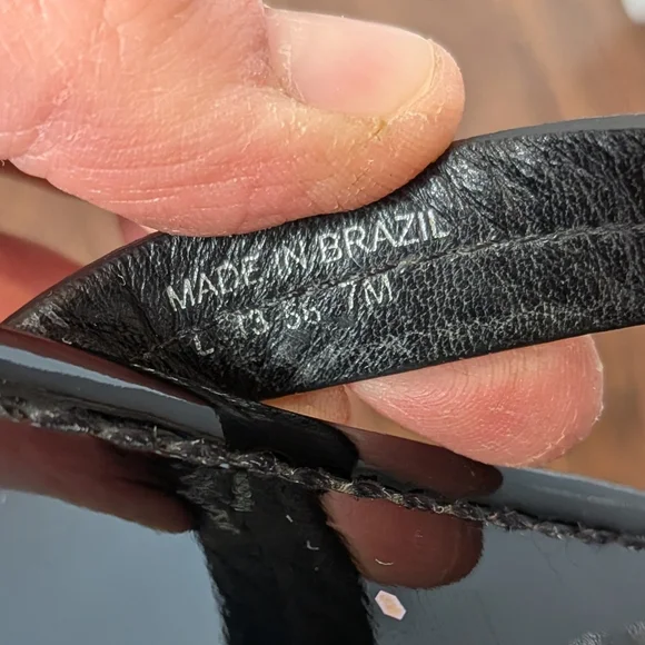 Tory Burch Women's Black Patent Leather Miller Sandals Size 7 - Picture 10 of 10